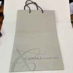 One Canali Large White  Gift Bag 17in x 11in x 9.5in